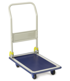 Chariot avec barre de poussée pliable