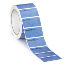 Étiquette papier adhésive de sécurité rectangle RAJA