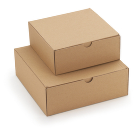 50 coffrets cadeau en micro-cannelure 185 x 185 x 70 mm