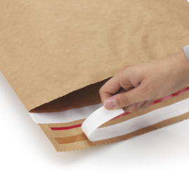 150 pochettes papier kraft "aller-retour" à soufflet de fond