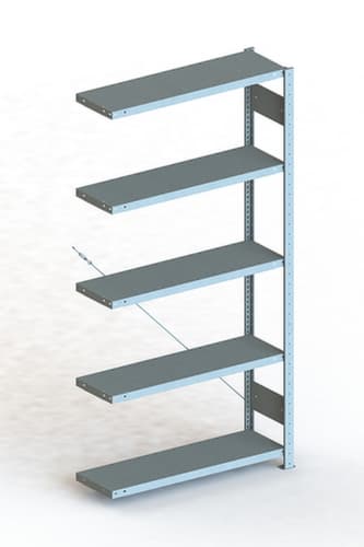 META Universal-Steckregal S3 Clip 150, Höhe x Breite x Tiefe 2000 x 1006 x 336 mm, 5 Böden