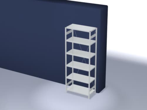 hofe System-Steckregal in Standard Bauart, Höhe x Breite x Tiefe 2500 x 1060 x 535 mm, 6 Böden