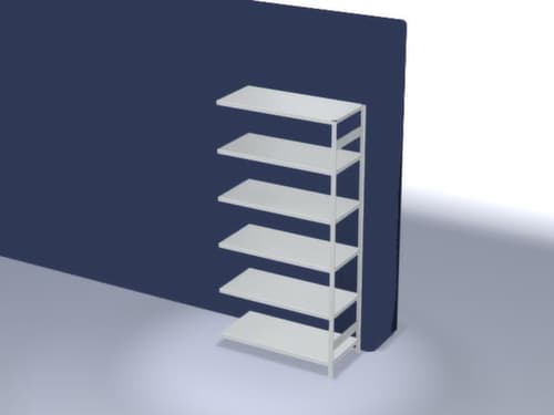 hofe Traversenregal in mittelschwerer Bauart, Höhe x Breite x Tiefe 2500 x 1310 x 635 mm, 6 Böden