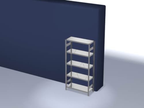 hofe Traversenregal in schwerer Bauart, Höhe x Breite x Tiefe 2000 x 1060 x 435 mm, 5 Böden