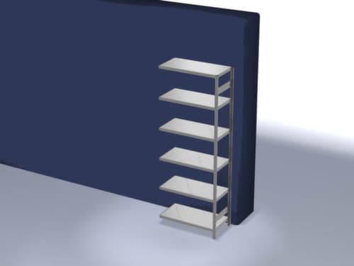 hofe Traversenregal in schwerer Bauart, Höhe x Breite x Tiefe 2500 x 1010 x 535 mm, 6 Böden