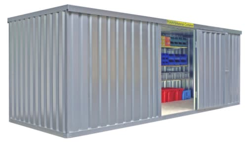Säbu Verzinkter Materialcontainer FLADAFI® mit Flügeltür