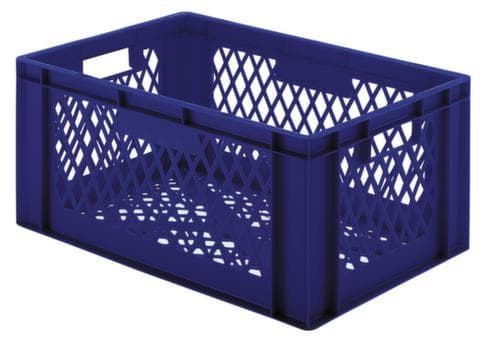 Lakape Euronorm-Stapelbehälter Favorit Wände + Boden durchbrochen, blau, Inhalt 51 l