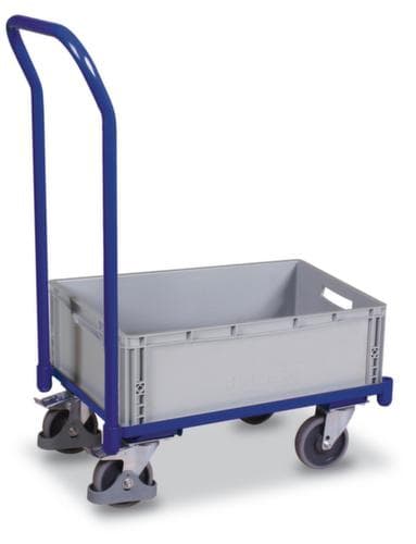 VARIOfit Schiebebügelwagen für Euronormbehälter, Traglast 250 kg, Ladefläche 610 x 415 mm