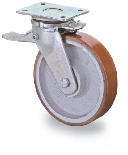 BS-ROLLEN Schwerlastrolle, Traglast 550 kg, Polyurethan-Bereifung