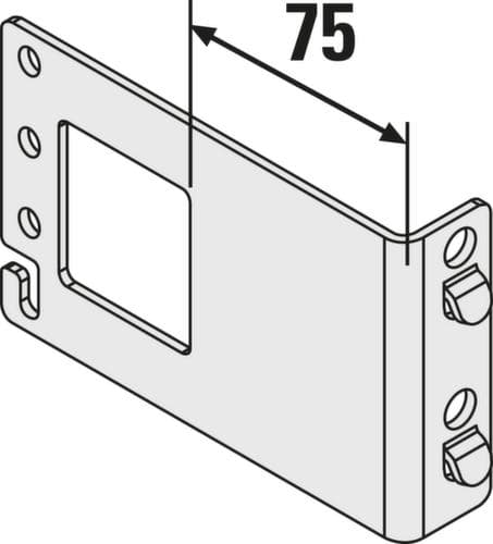 Halter f. Gitter-Rückwand