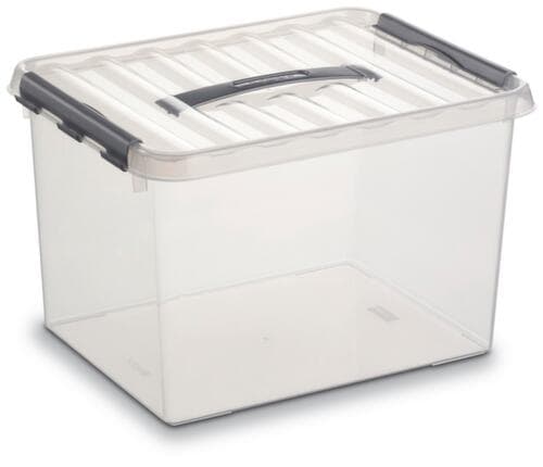 Stapelbare Aufbewahrungsbox transparent