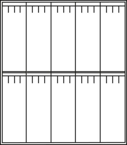 C+P Doppelstöckiger Garderobenschrank Classic mit 5x2 Abteilen und glatten Türen, Abteilbreite 300 mm