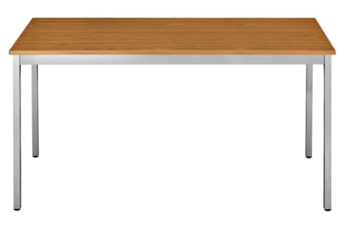 Rechteckiger Vierkantrohr-Mehrzwecktisch, Breite x Tiefe 1200 x 600 mm, Platte Kirschbaum