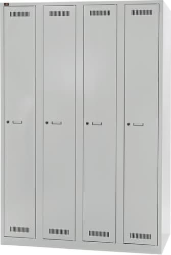 Bisley Garderobenschrank Light lichtgrau mit 4 Abteilen