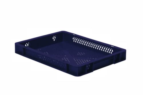 Lakape Euronorm-Stapelbehälter Favorit Wände + Boden durchbrochen, blau, Inhalt 4,5 l