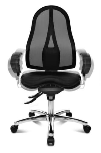 Topstar Bürodrehstuhl Sitness 15 mit Permanentkontakt-Mechanik, Netzrückenlehne, schwarz