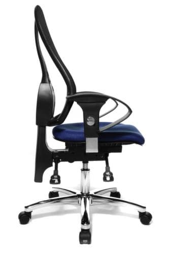 Topstar Bürodrehstuhl Sitness 15 mit Permanentkontakt-Mechanik, Netzrückenlehne, blau