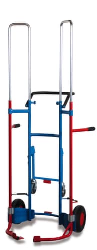 VARIOfit Reifenkarre mit Teleskopauszug, RAL5010 Enzianblau, Luft-Bereifung