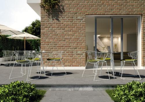 Quadrifoglio Outdoor Besucherstuhl COVE mit Draht-Sitzschale
