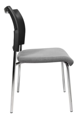 Topstar Besucherstuhl Visit 10 mit Netzrücken, Sitz Stoff (100% Polypropylen), hellgrau