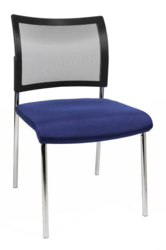 Topstar Besucherstuhl Visit 10 mit Netzrücken, Sitz Stoff (100% Polypropylen), blau