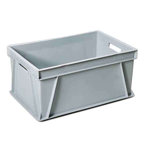 Rollcart Euronorm-Kasten, grau, Inhalt 32 l