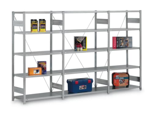 hofe System-Steckregal Anbaufeld, Höhe x Breite x Tiefe 3000 x 1010 x 435 mm, 7 Böden