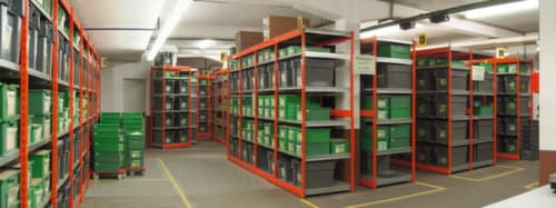 hofe Steckregal, Höhe x Breite x Tiefe 2500 x 1025 x 500 mm, 6 Böden