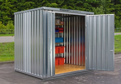 Säbu Verzinkter Großraum-Materialcontainer XXL mit Holzfußboden