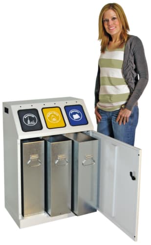 stumpf Wertstoffsammelstation Triplex, 3 x 30 l