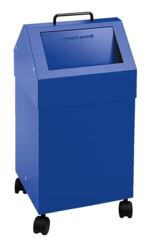 stumpf Feuerhemmender Wertstoffbehälter, 45 l, RAL5010 Enzianblau, Deckel RAL5010 Enzianblau