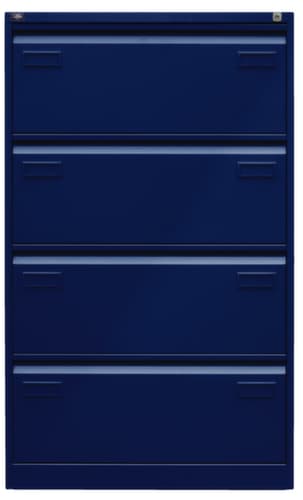 Bisley Hängeregistraturschrank Light, 4 Auszüge, oxfordblau/oxfordblau