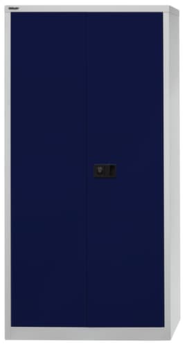 Bisley Aktenschrank Universal, 5 Ordnerhöhen, lichtgrau/oxfordblau