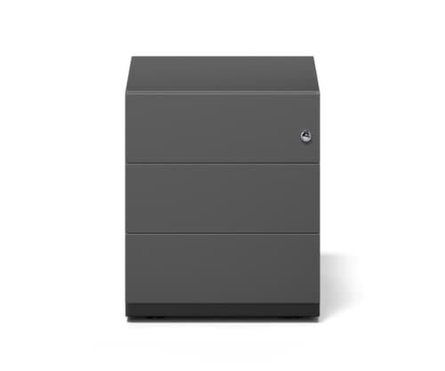 Bisley Rollcontainer Note, 3 Schublade(n), schwarz/schwarz
