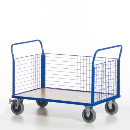 Rollcart Gitter-Dreiwandwagen, Traglast 500 kg, Ladefläche 1200 x 780 mm