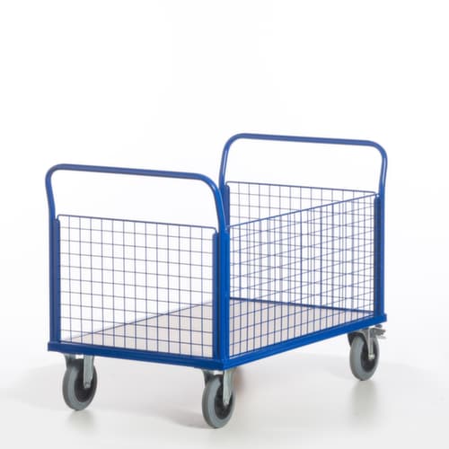 Rollcart Gitter-Dreiwandwagen, Traglast 500 kg, Ladefläche 1200 x 780 mm
