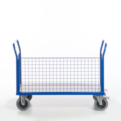 Rollcart Gitter-Dreiwandwagen, Traglast 500 kg, Ladefläche 1200 x 780 mm