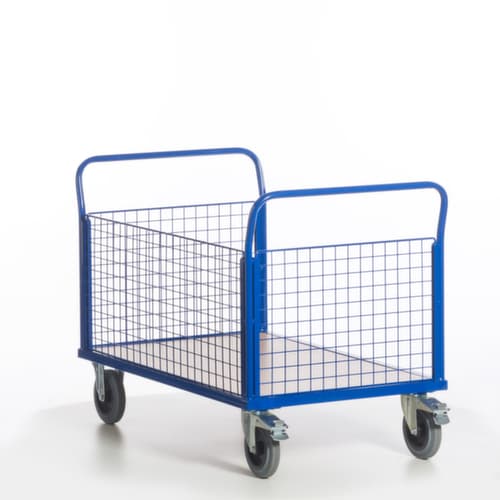 Rollcart Gitter-Dreiwandwagen, Traglast 500 kg, Ladefläche 1200 x 780 mm