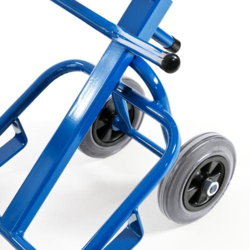 Rollcart Fasskarre mit Stützrädern, Traglast 250 kg, Luft-Bereifung