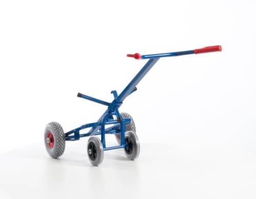Rollcart Fasskarre mit Stützrädern, Traglast 250 kg, Luft-Bereifung