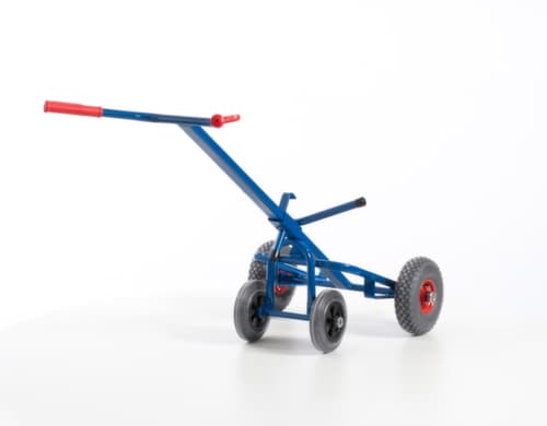 Rollcart Fasskarre mit Stützrädern, Traglast 250 kg, Luft-Bereifung