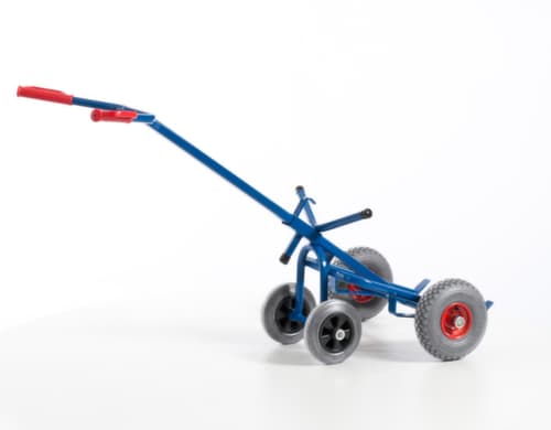 Rollcart Fasskarre mit Stützrädern, Traglast 250 kg, Luft-Bereifung