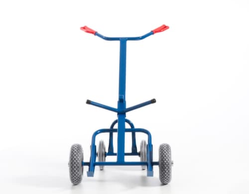 Rollcart Fasskarre mit Stützrädern, Traglast 250 kg, Luft-Bereifung