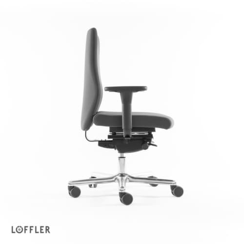 Löffler Bürodrehstuhl mit Taschenfederkern-Sitz, grau