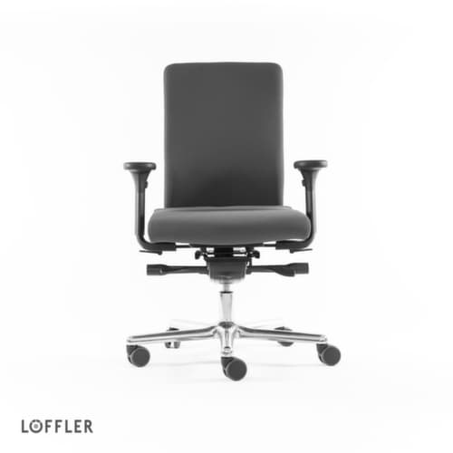 Löffler Bürodrehstuhl mit Taschenfederkern-Sitz, grau