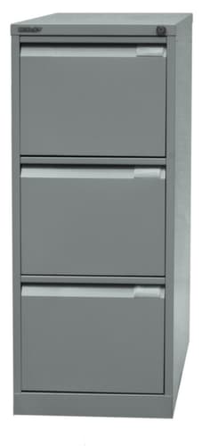 Bisley Hängeregistraturschrank, 3 Auszüge, silber/silber