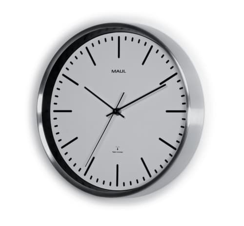 MAUL Funk-Wanduhr mit Balkenziffern, mit Balkenziffern, Ø 300 mm