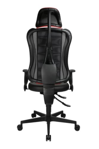Topstar Bürodrehstuhl Sitness Racer RS mit AL "Q3" + KS mit Kopfstütze, schwarz/rot