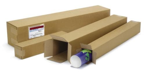 Langer Faltkarton mit Öffnung an Stirnseite, 1-wellig, 1200 x 250 x 250 mm