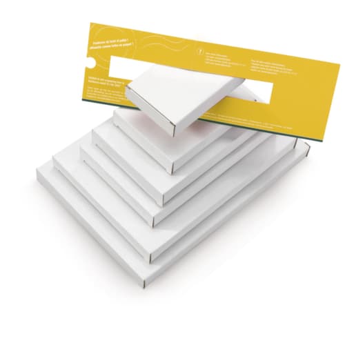 Flacher Versandkarton für den Postversand, 1-wellig, 140 x 90 x 25 mm